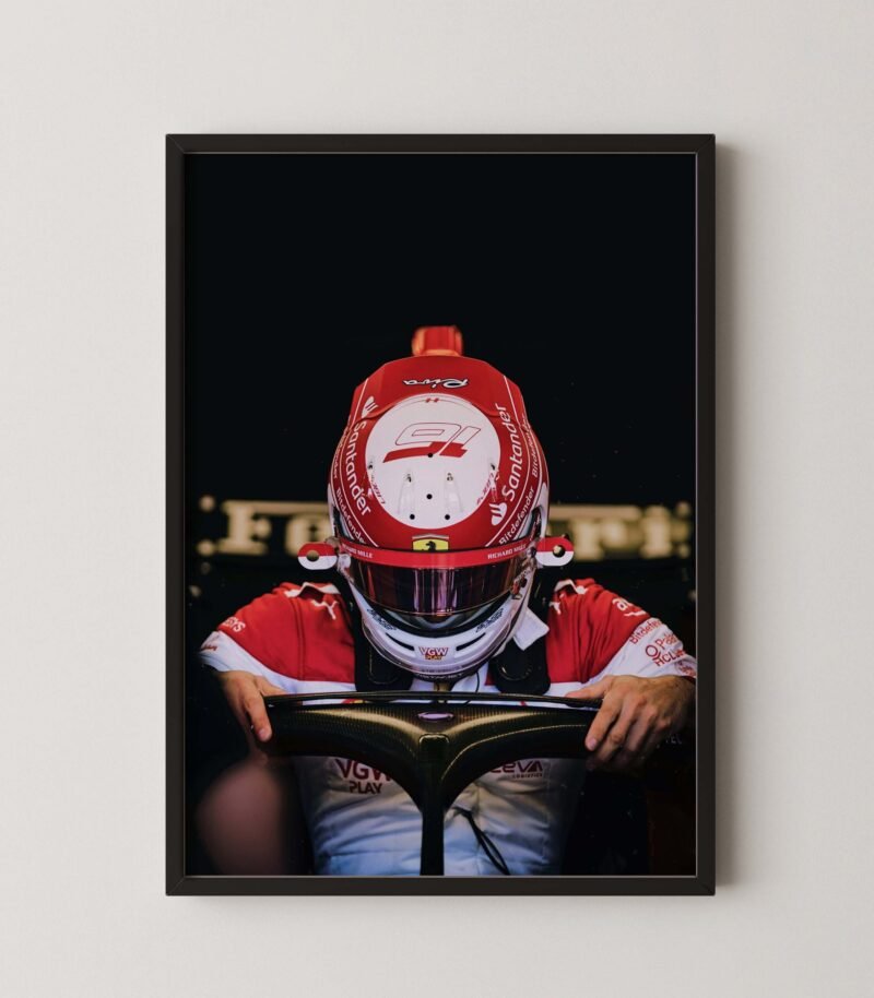 Charles Leclerc Helmet Poster