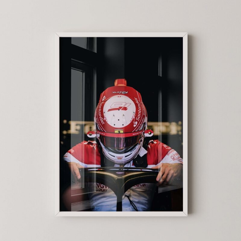 Charles Leclerc Helmet Poster