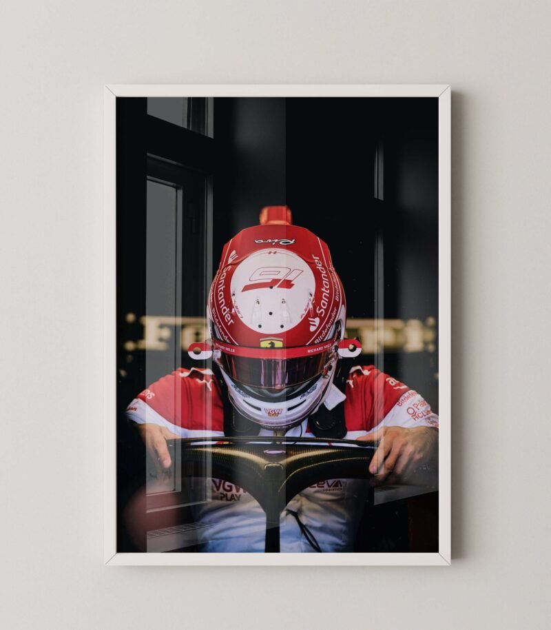 Charles Leclerc Helmet Poster