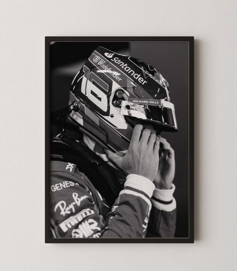 F1 Leclerc 16 Helmet Print