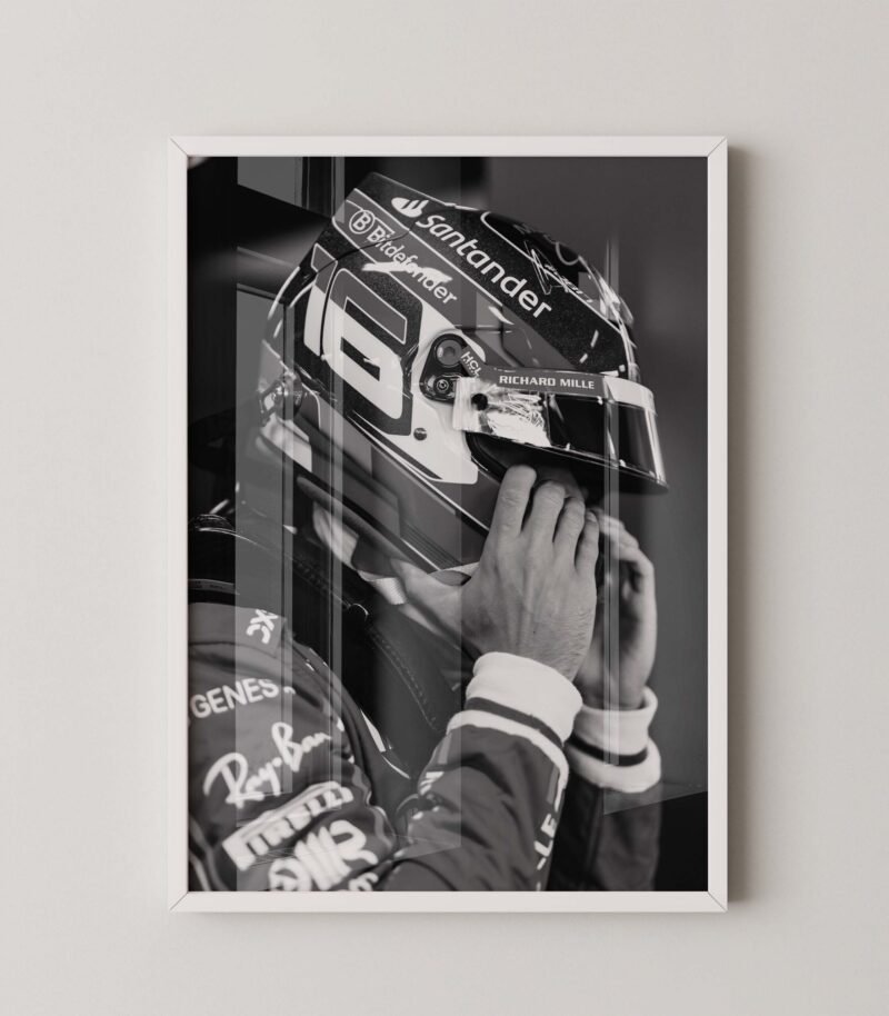 F1 Leclerc 16 Helmet Print