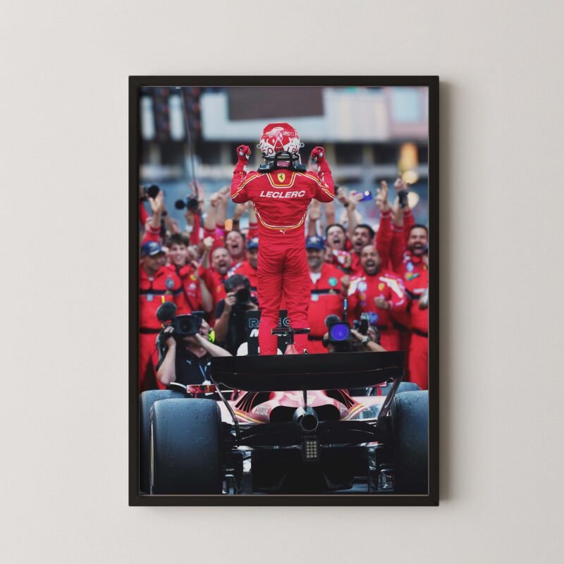 Charles Leclerc Monaco Win Poster