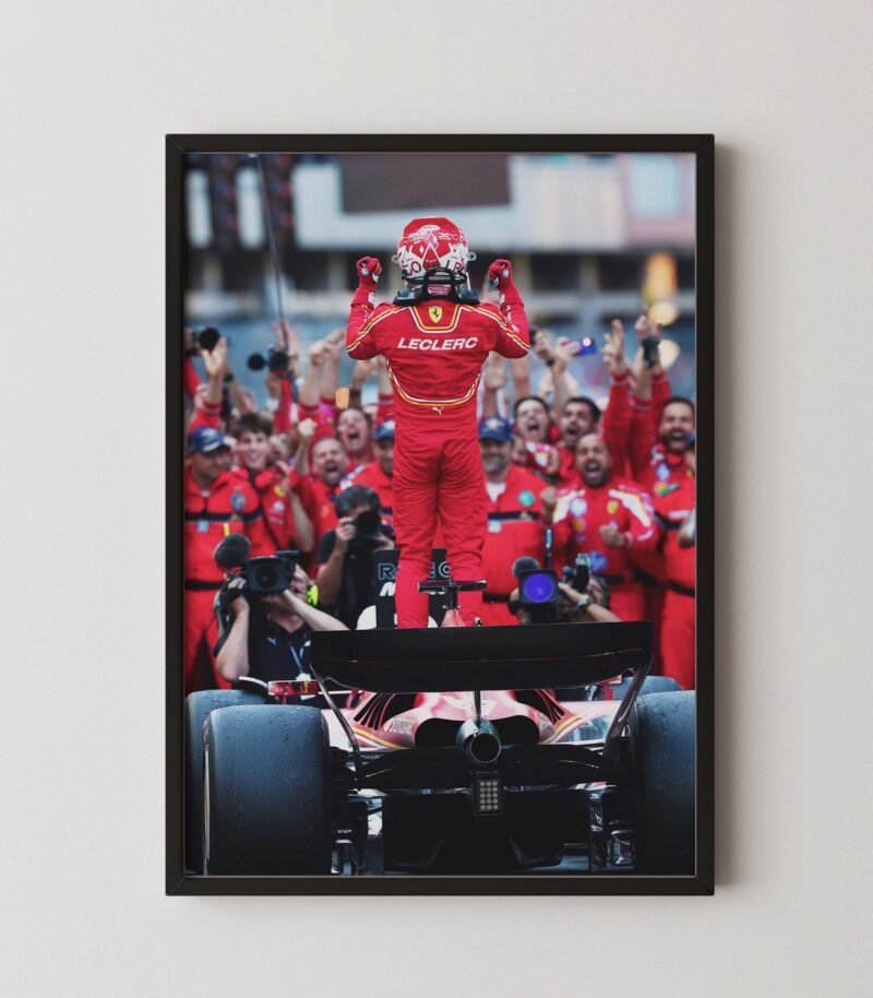 Charles Leclerc Monaco Win Poster