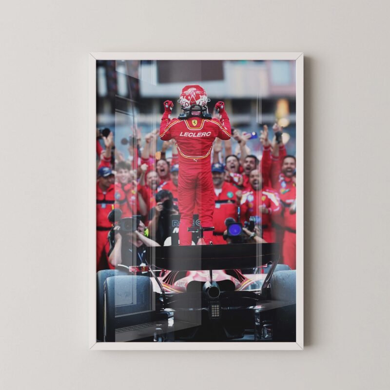 Charles Leclerc Monaco Win Poster