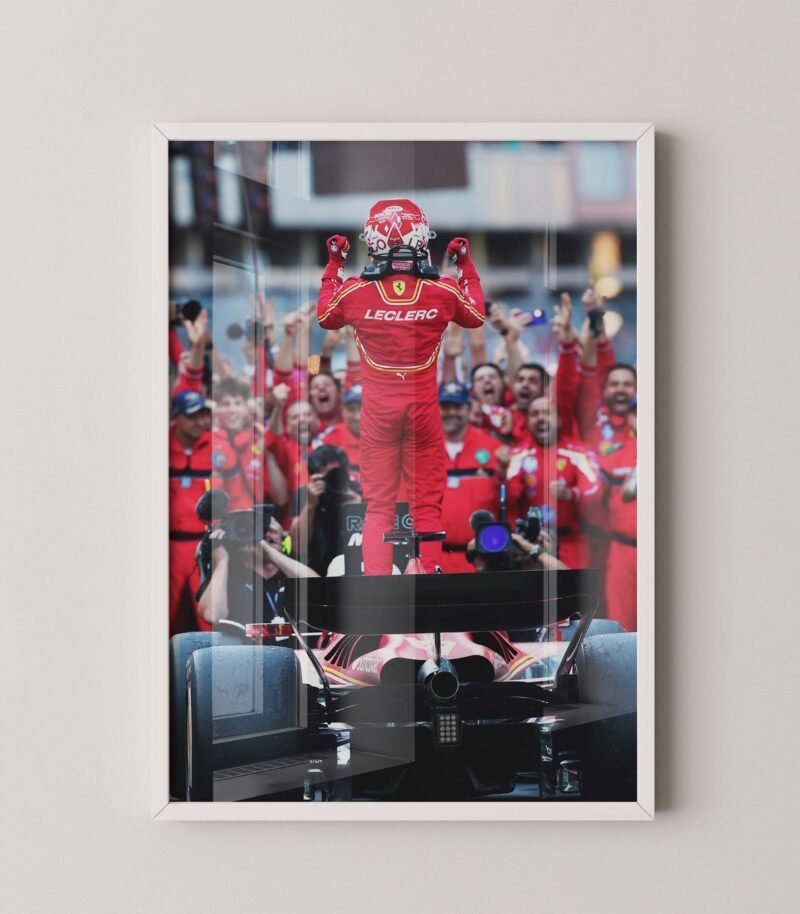 Charles Leclerc Monaco Win Poster
