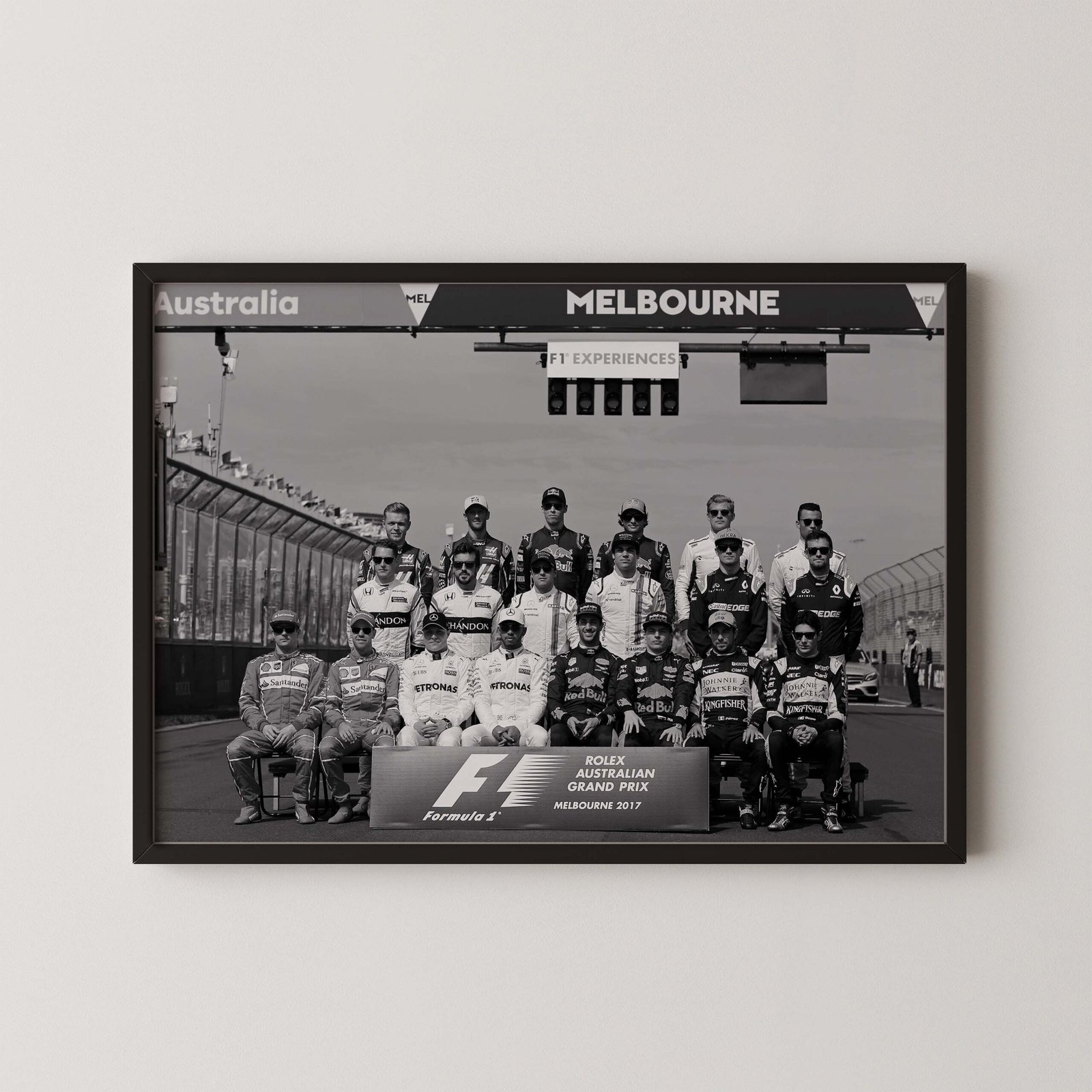 F1 Melbourne Drivers Grid Poster