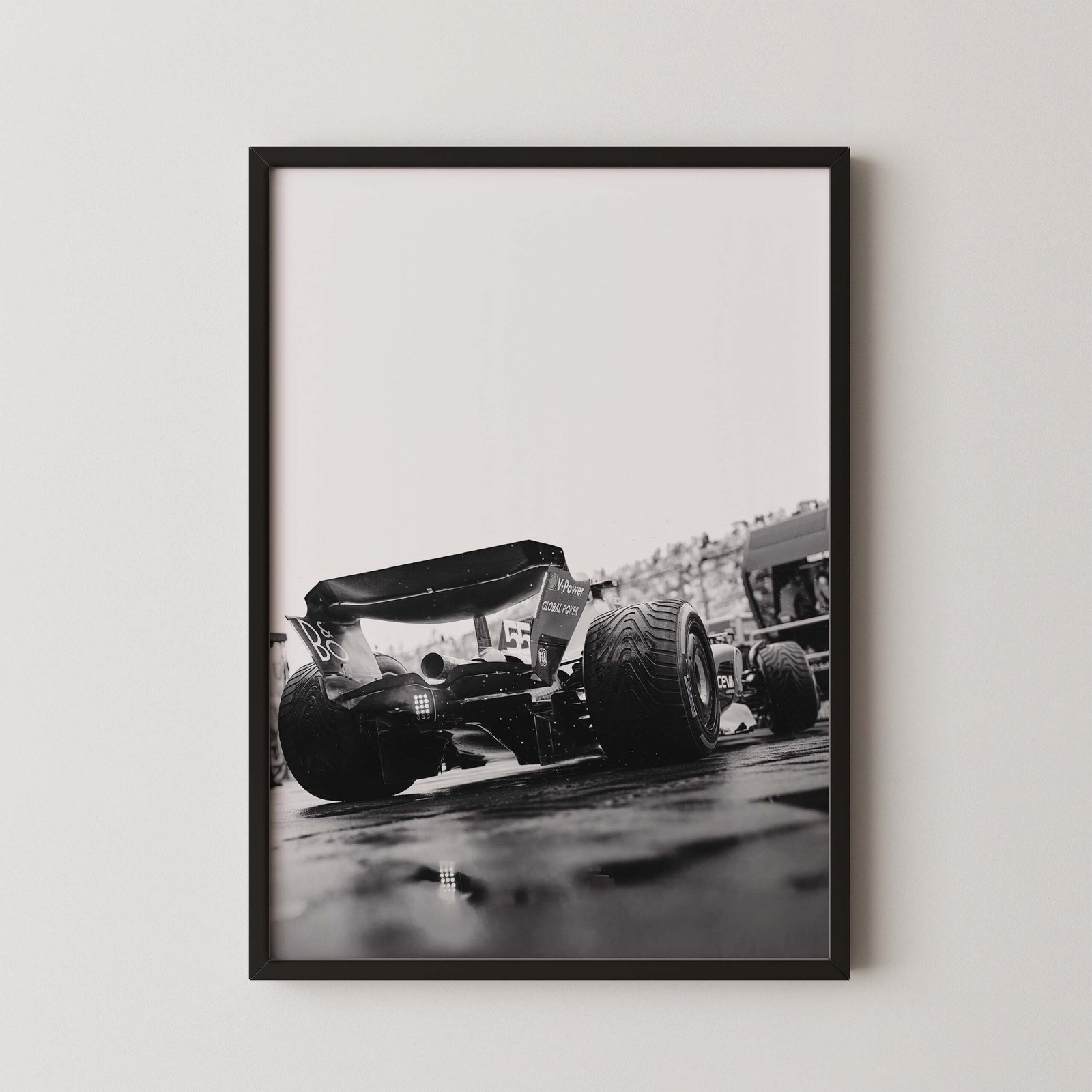 Black and White F1 Ferrari Car Print