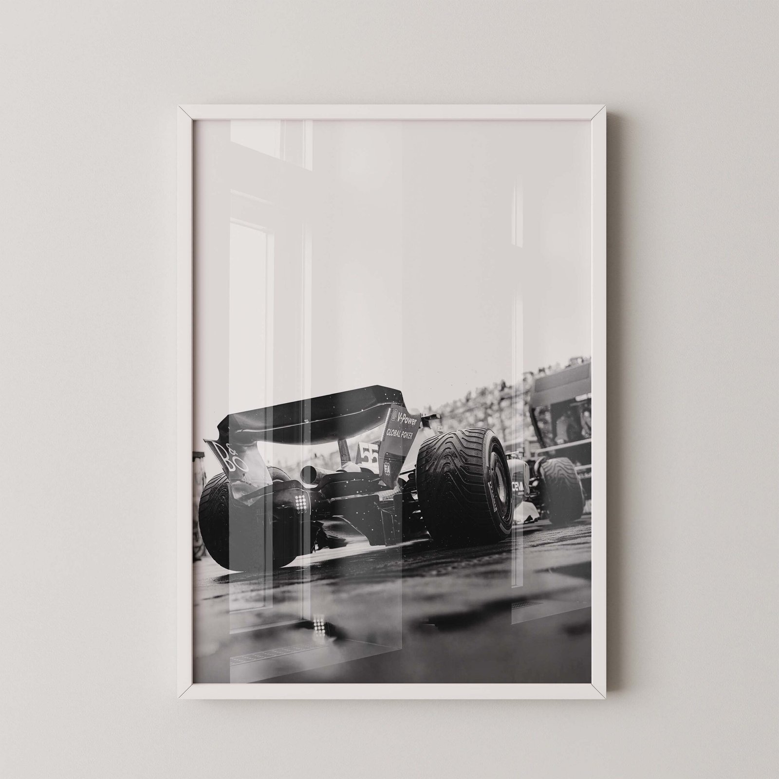Black and White F1 Ferrari Car Print - Image 2