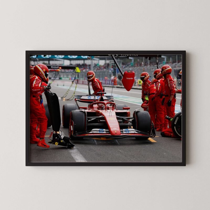 F1 Ferrari Pit Stop Poster