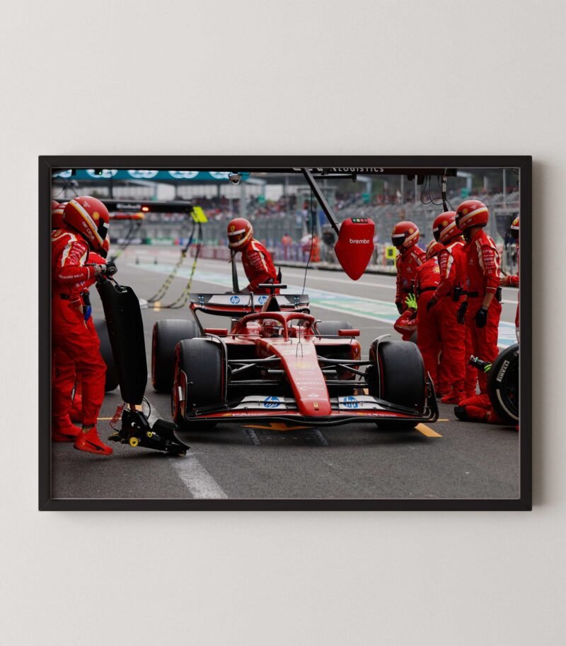 F1 Ferrari Pit Stop Poster