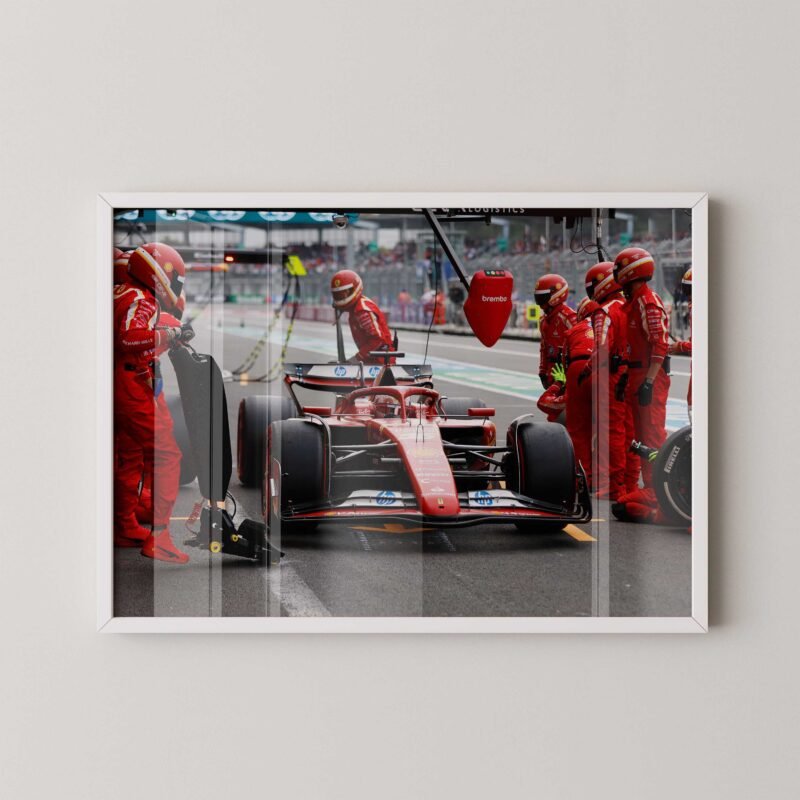 F1 Ferrari Pit Stop Poster