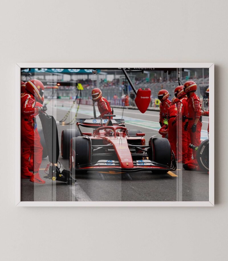 F1 Ferrari Pit Stop Poster