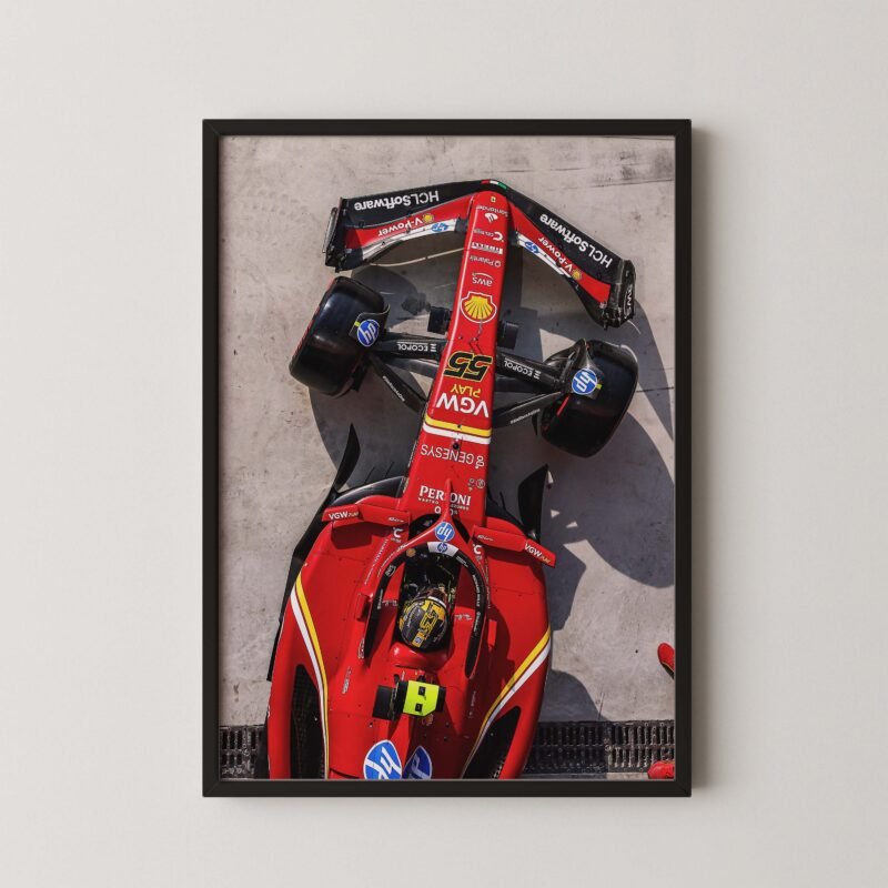 F1 Ferrari Race Car Top View