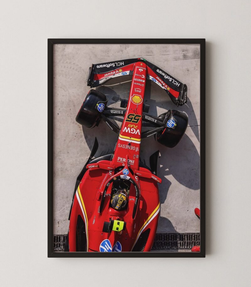 F1 Ferrari Race Car Top View