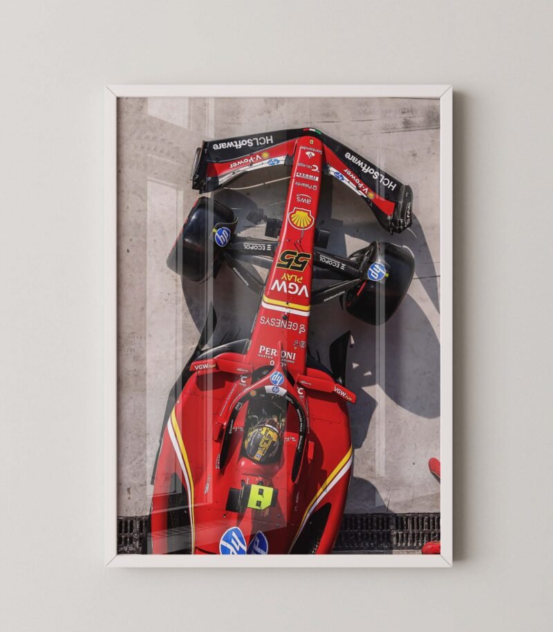 F1 Ferrari Race Car Top View