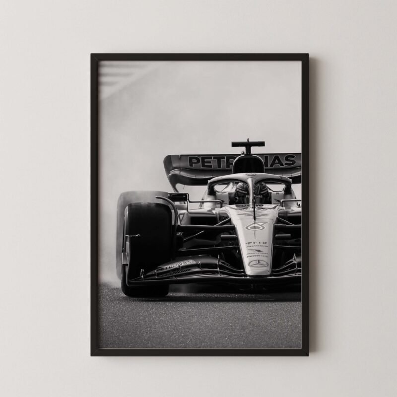 Lewis Hamilton F1 Action Poster