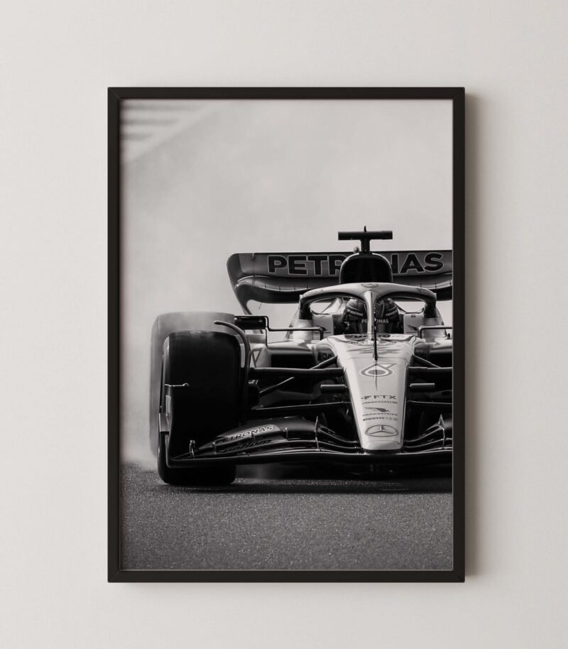 Lewis Hamilton F1 Action Poster