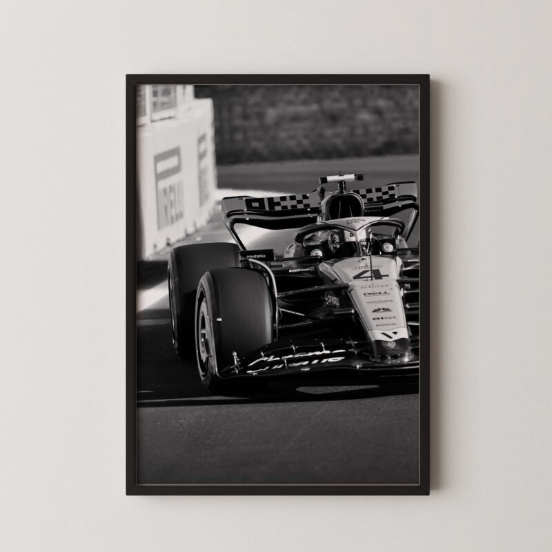 Lando Norris F1 Race Poster