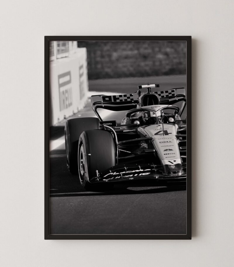 Lando Norris F1 Race Poster