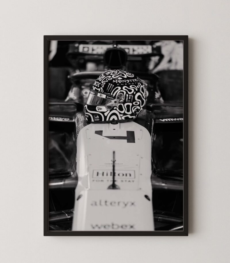 Lando Norris Helmet Poster