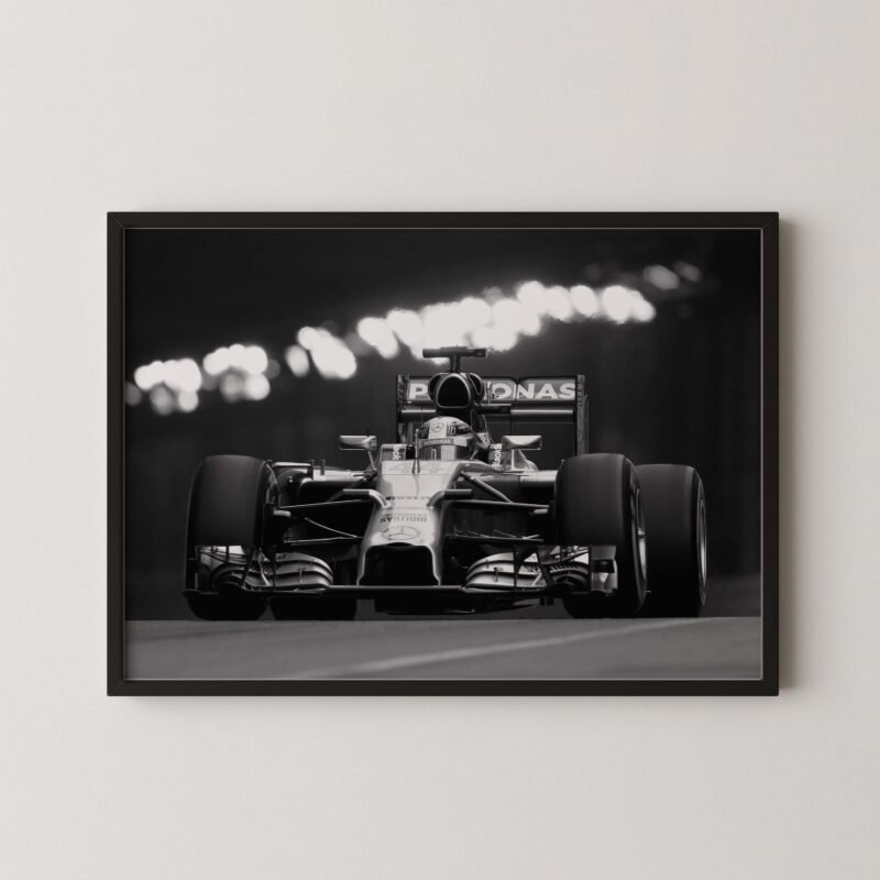 Hamilton Mercedes W05 Poster