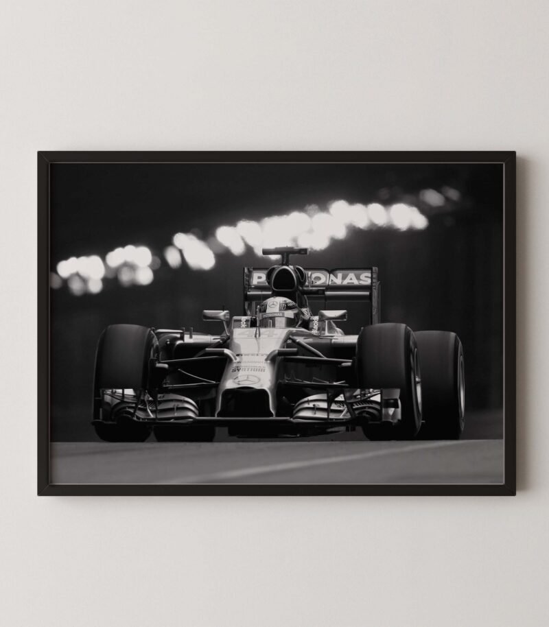 Hamilton Mercedes W05 Poster