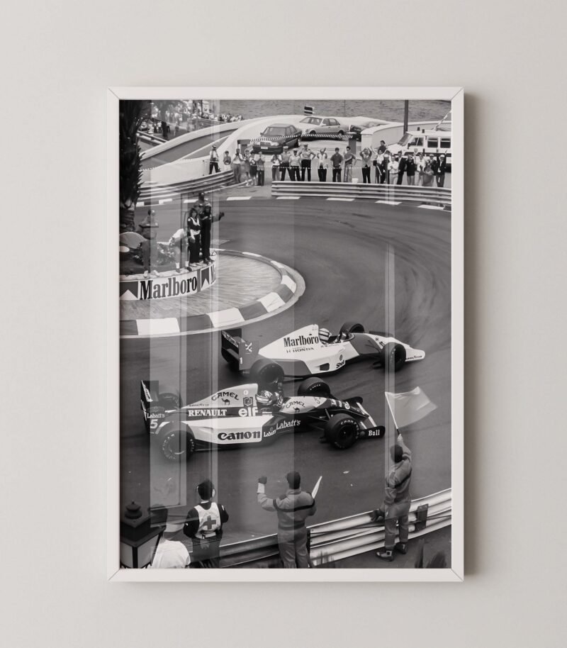 F1 Monaco GP Poster - Senna & Mansell
