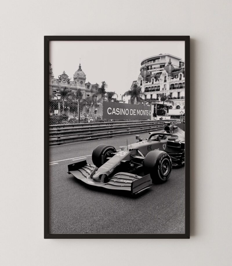 Circuit de Monaco Ferrari Print
