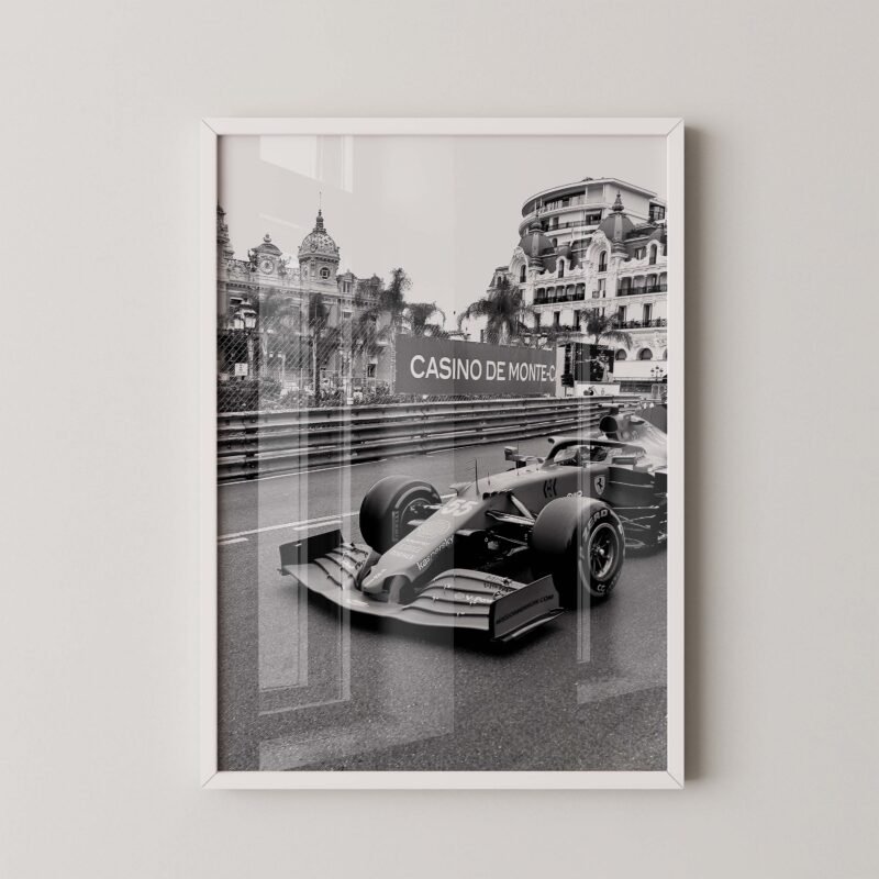 Circuit de Monaco Ferrari Print
