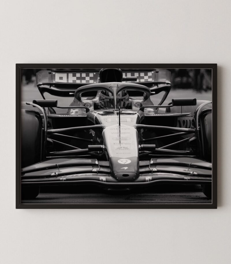 Oscar Piastri F1 Close Up Print