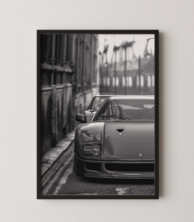 Vintage Ferrari F40 Poster
