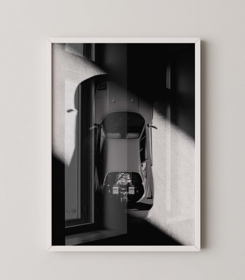 Ferrari F40 Top-Down Engine Bay Poster