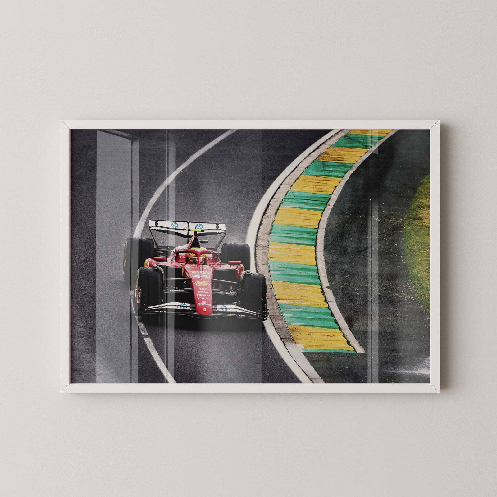 Ferrari Lewis Hamilton Print - Image 2