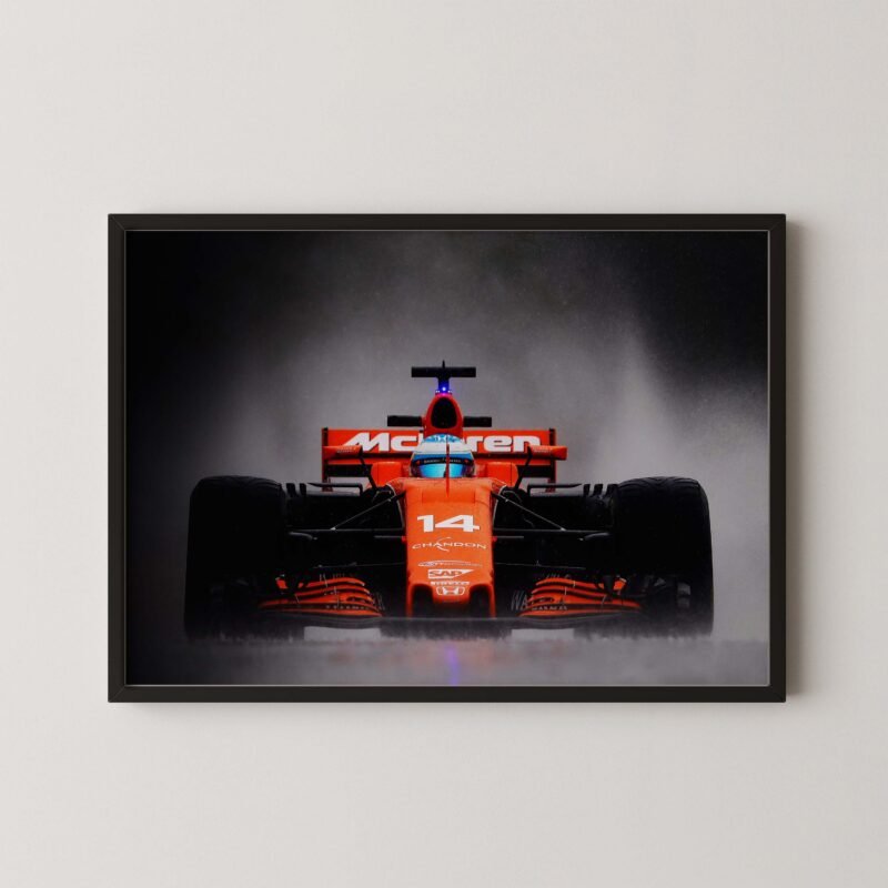 F1 Mclaren mcl32 Rain Poster
