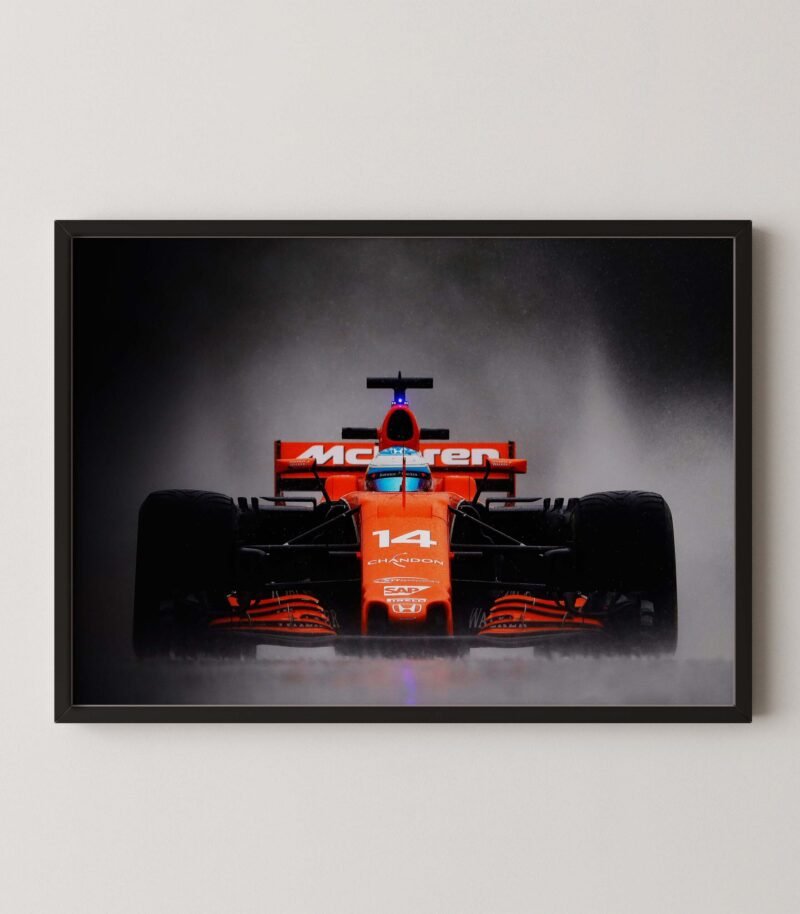 F1 Mclaren mcl32 Rain Poster