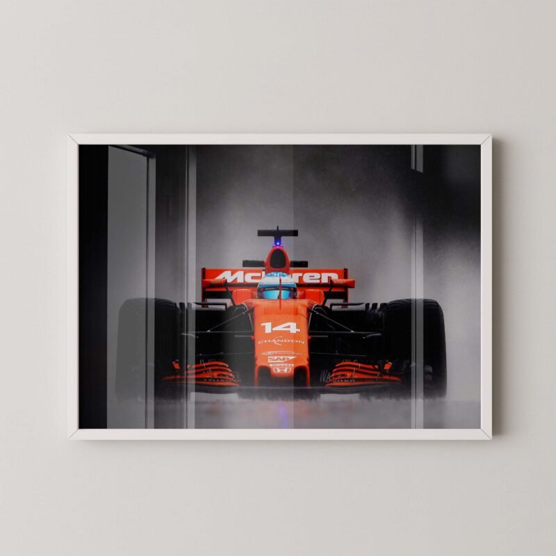 F1 Mclaren mcl32 Rain Poster