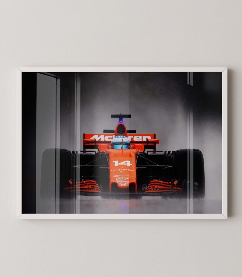 F1 Mclaren mcl32 Rain Poster