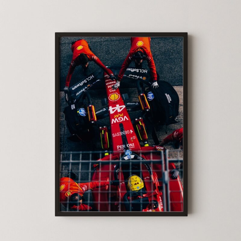 Lewis Hamilton Ferrari Garage