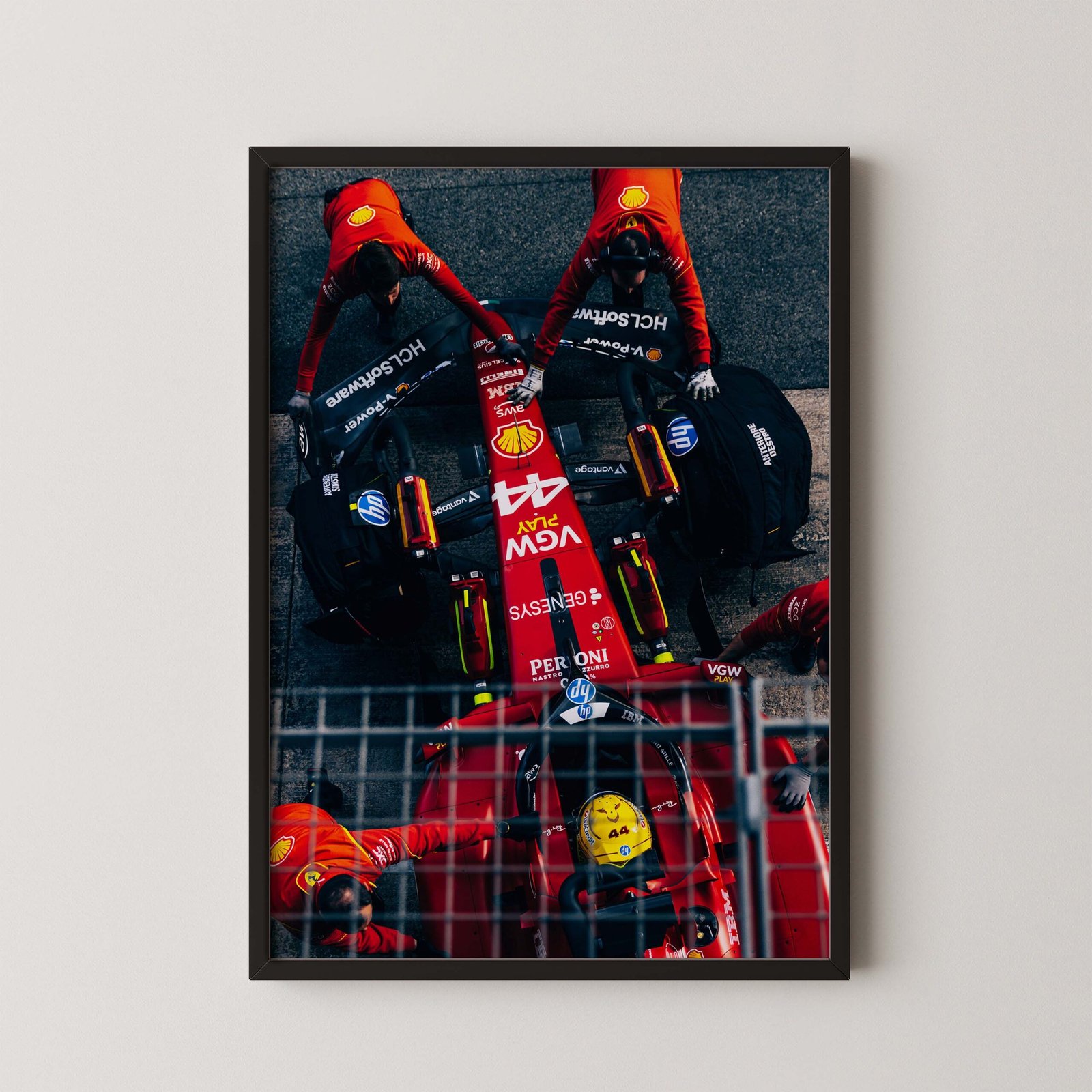 Lewis Hamilton Ferrari Garage