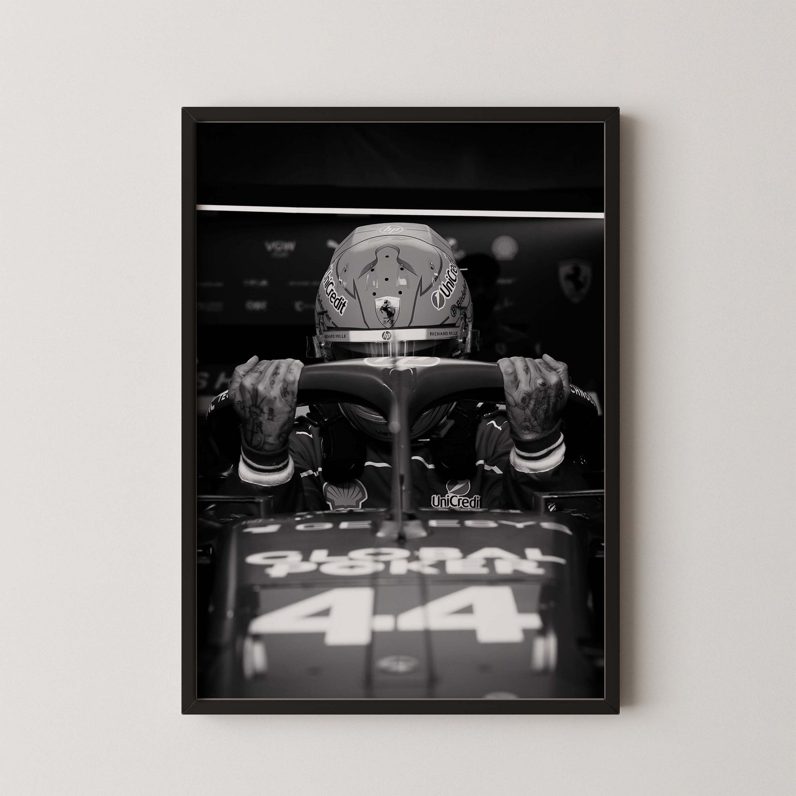 Lewis Hamilton Ferrari Cockpit Print