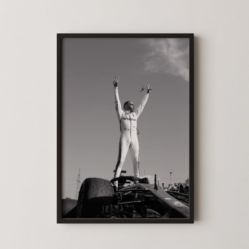 Lewis Hamilton Celebration Poster