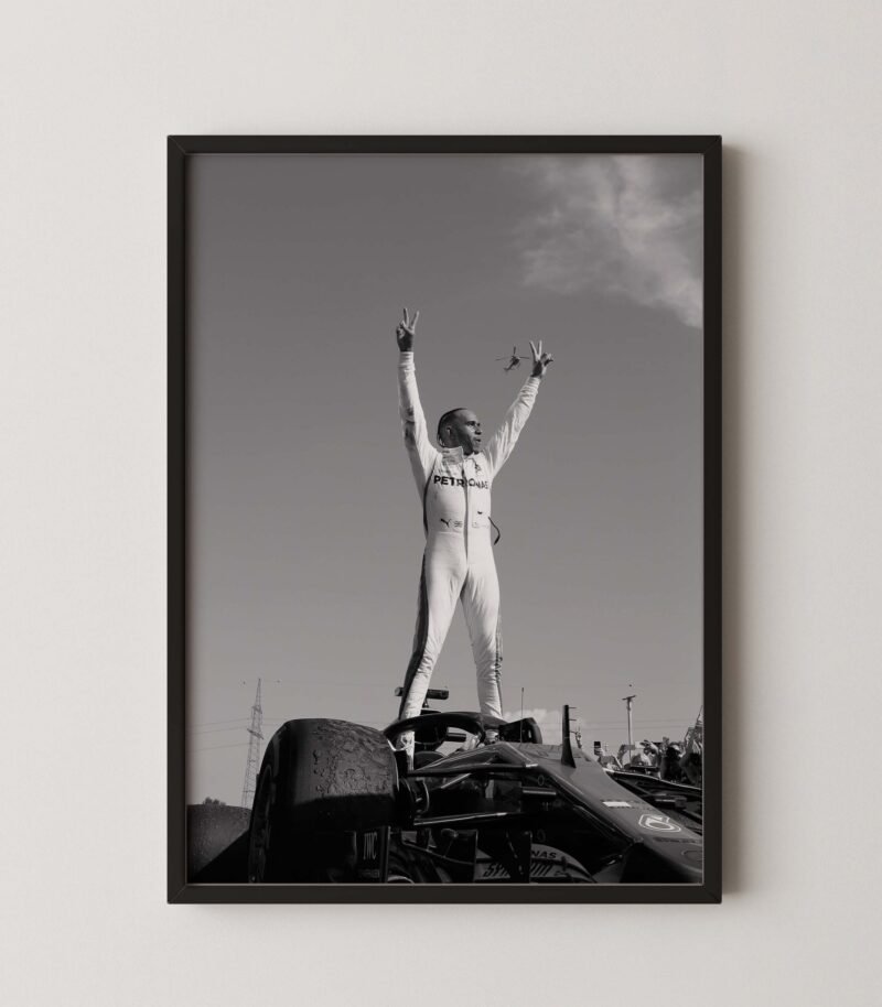 Lewis Hamilton Celebration Poster