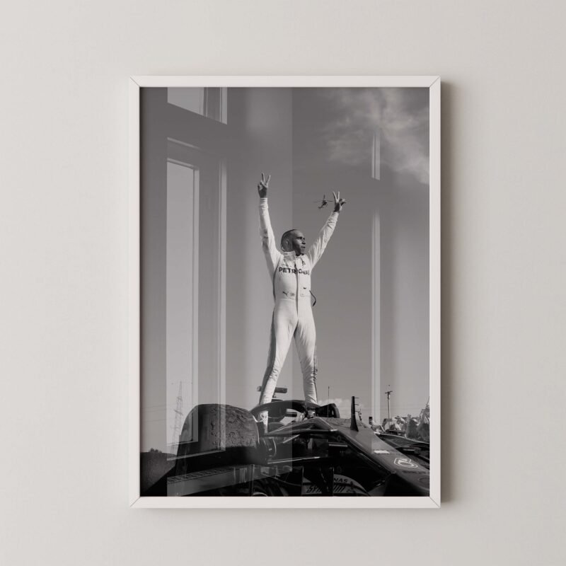 Lewis Hamilton Celebration Poster