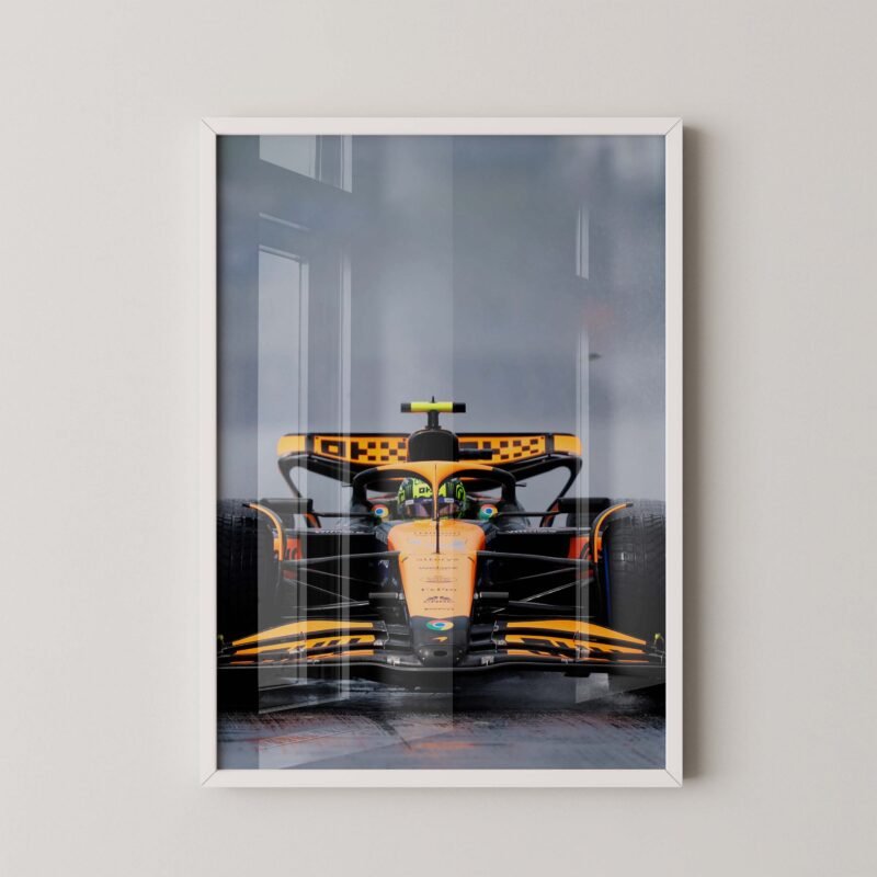 Lando Norris F1 Rain Poster