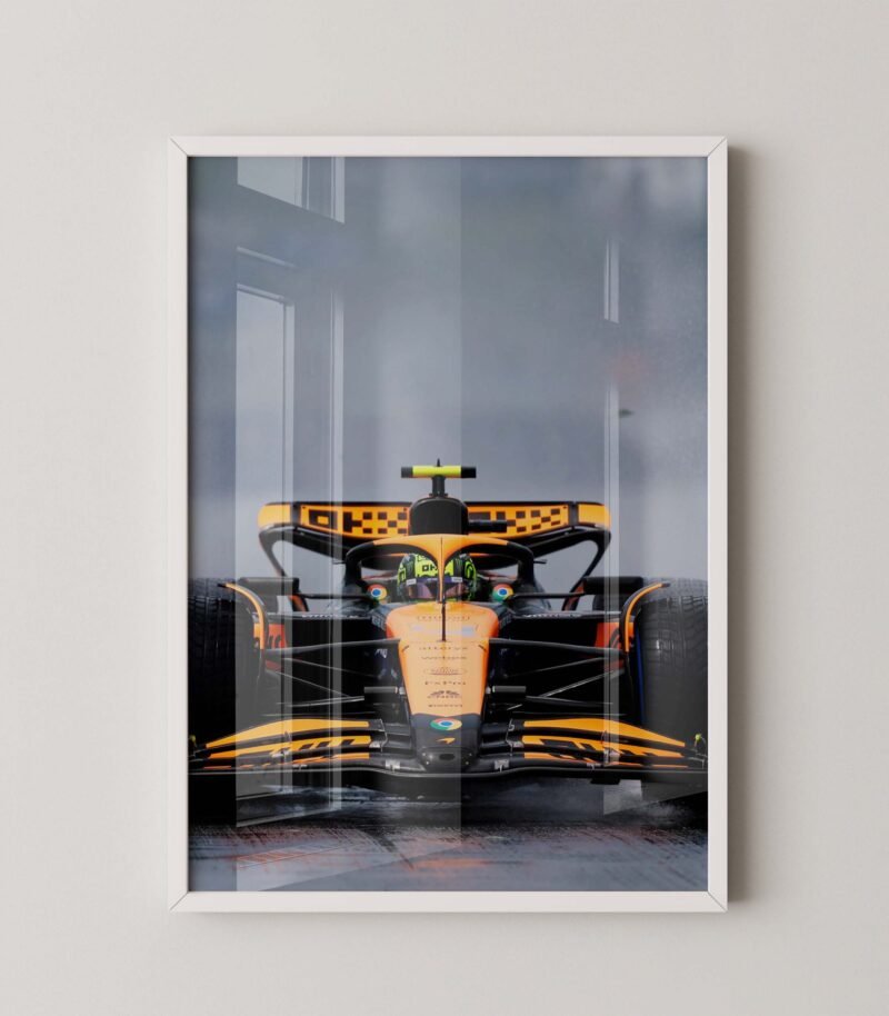 Lando Norris F1 Rain Poster