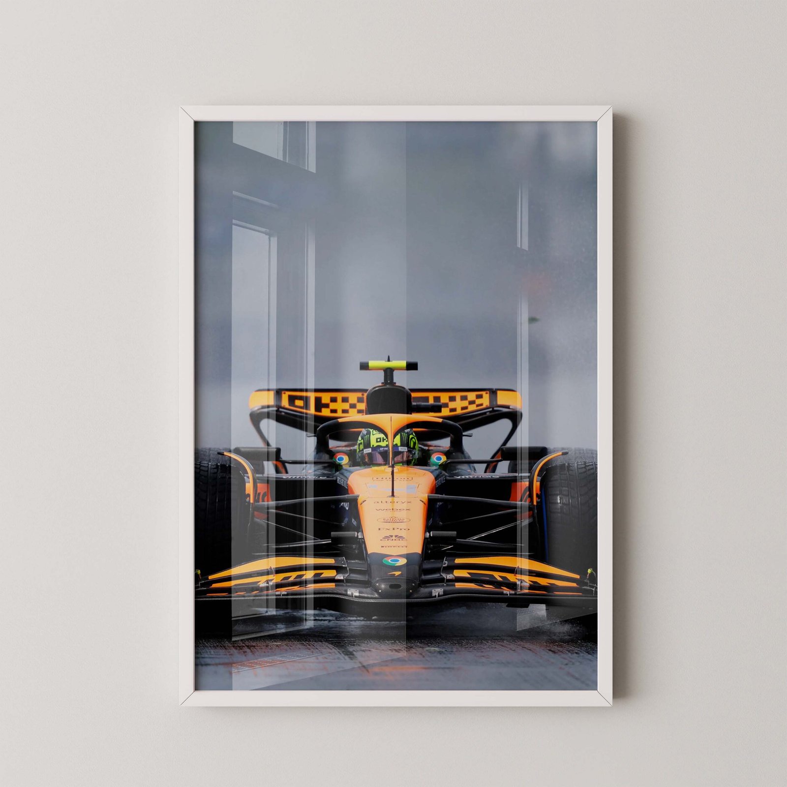 Lando Norris F1 Rain Poster - Image 2