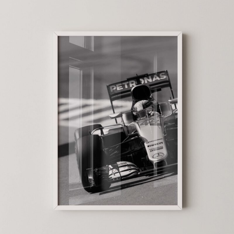 Lewis Hamilton Mercedes W08 Poster