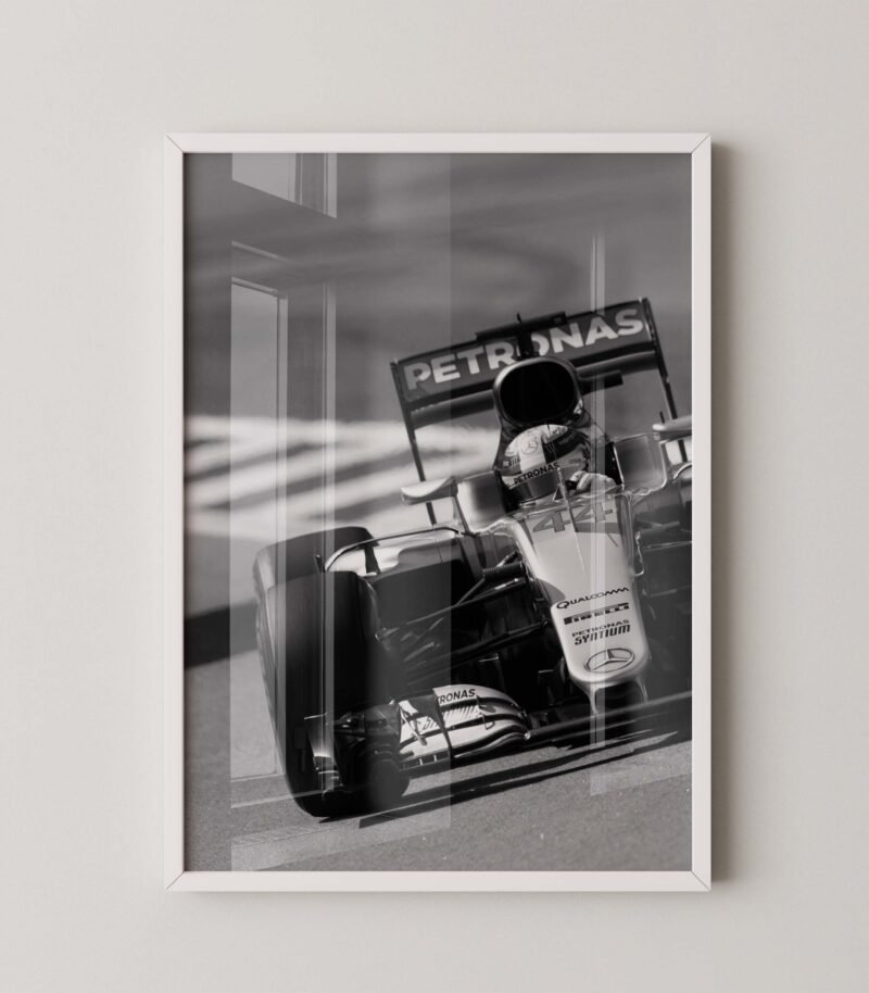 Lewis Hamilton Mercedes W08 Poster