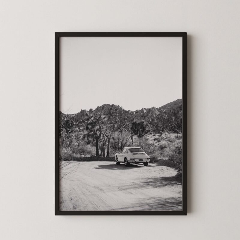 Vintage Porsche in Desert Print