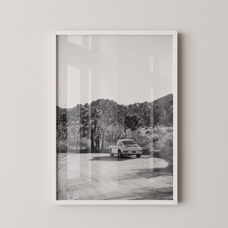 Vintage Porsche in Desert Print